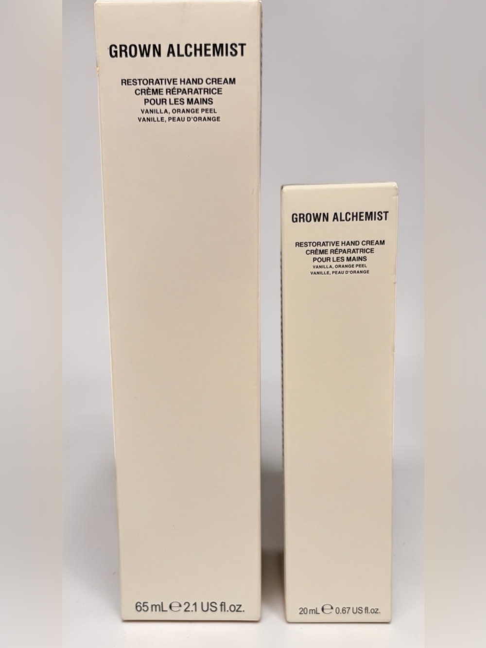 Grown Alchemist Vanilla Orange Peel Hand Cream Set NIB Full and Travel Size